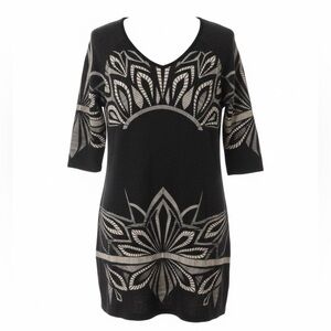 Vintage Anthropologie Aryah Half Sleeve Flower Petal Lightweight Sweater Dress